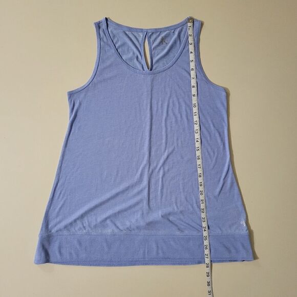 Calvin Klein Women's Blue Key-hole Back Swing Tank Top - Picture 4 of 10